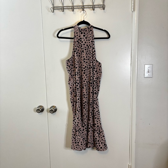 SHEIN Pink and Black Polka Dot Dress - Picture 2 of 10